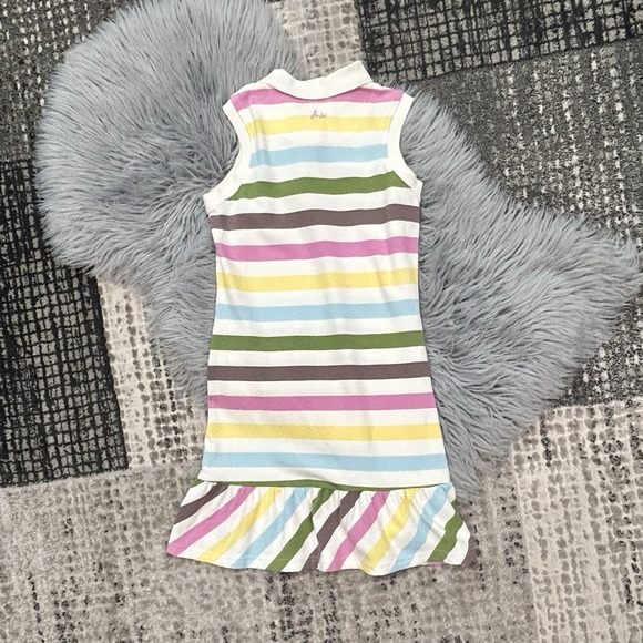 Little Joule Colorful Pastel Striped Polo Dress Size 9-10 NWT - Picture 4 of 4